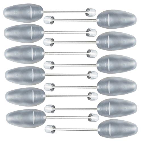 CBK-MS 6 Paar Universal Schuhspanner Gr. 37-45 Damen + Herren mit Sipralfeder transparent von CBK-MS