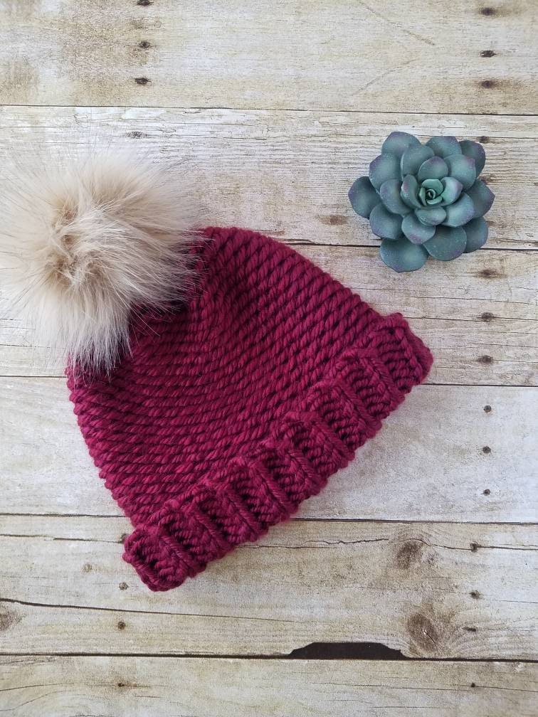 Grob Gestrickte Beanie in Maschen von CBKnitsNPurls