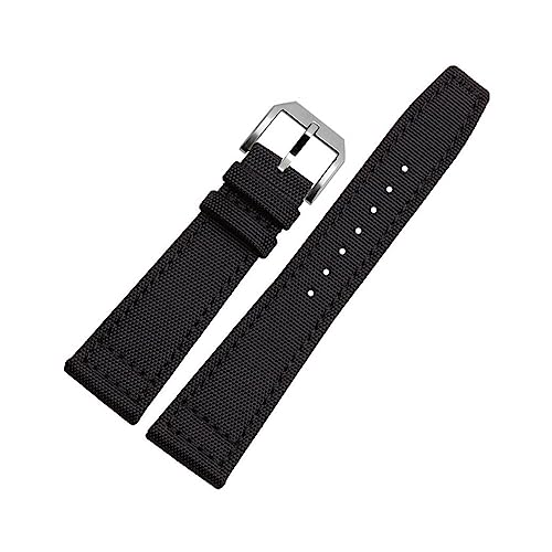 CBLDF Uhrenarmband, 20 mm, 21 mm, 22 mm, Nylon, Stoff, kompatibel mit IWC-Piloten, Grün, Schwarz, Gürtel, 20mm, Achat von CBLDF