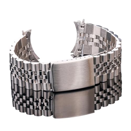 CBLDF Uhrenarmband aus Edelstahl, 18 mm, 20 mm, 22 mm, Uhrenarmbänder mit gebogenem Ende, für Damen und Herren, silberfarben, Metall, Uhren, Zubehör, 22mm, Achat von CBLDF