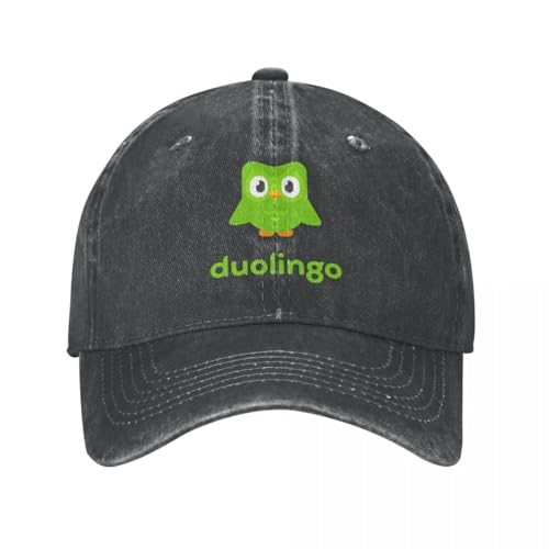 Hut Mode Hip Hop Mode Duolingo Eule Duo Baseballkappe Unisex Unisex Distressed Washed Snapback Hut Outdoor Sommer Kappe Geburtstagsgeschenk von CBLdF