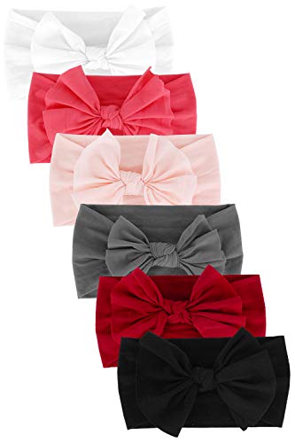 CBOO Haarband Baby Stirnbänder Kinder haarbänder für Babys Newborn Infant Kleinkind Stirnband Baby Mädchen Stretch Haarband Headwear für Babys (6Stück-A) von CBOO