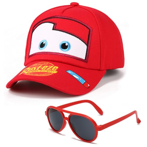 CBOSNF Baseball Cap, Adjustable Baseball, Children's Cap Sunglasses Set, Summer Hut, Adjustable Children's Snapback Cap - 2PCS von CBOSNF