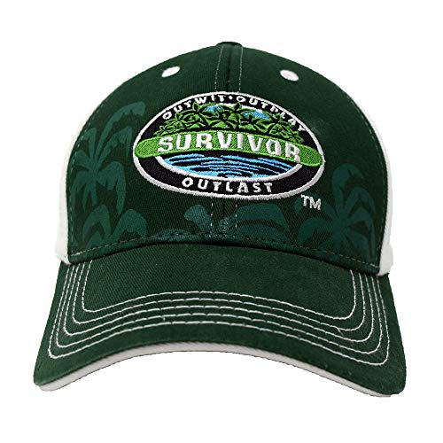 CBS Survivor Outwit, Outplay, Outlast Baseballkappe – Offizielle Mütze von Jeff Probst - Grün - Einheitsgröße von CBS