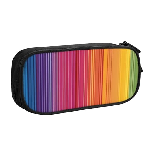 CBXYFCBC Niedliches Federmäppchen in Regenbogenfarben, großes Fassungsvermögen, Federmäppchen mit Fächern, Stifttasche mit doppeltem Reißverschluss, Stifteetui für Mittelschule, Studenten, Jungen und von CBXYFCBC
