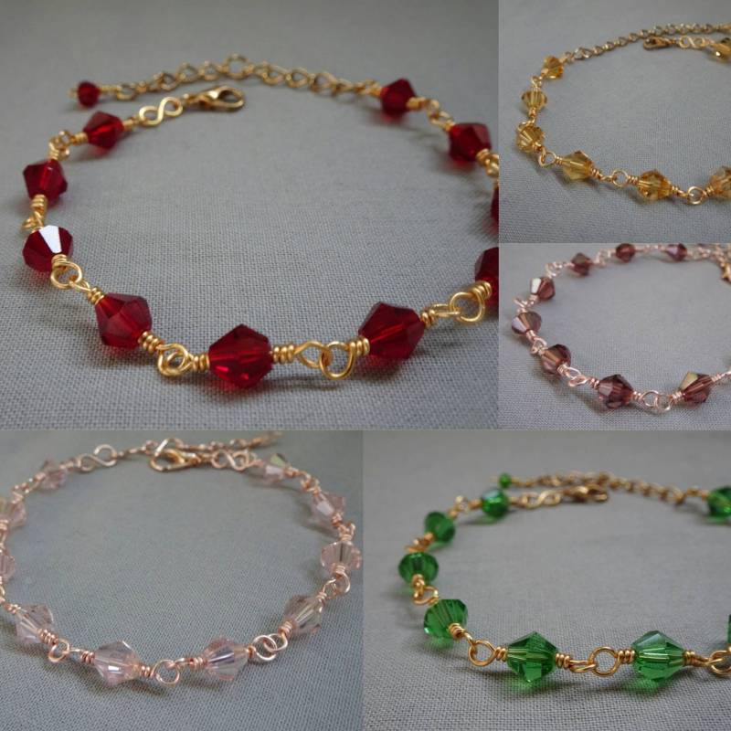 Handgefertigtes Perlenarmband Aus Versilbertem Kupferdraht von CBradfieldDesign