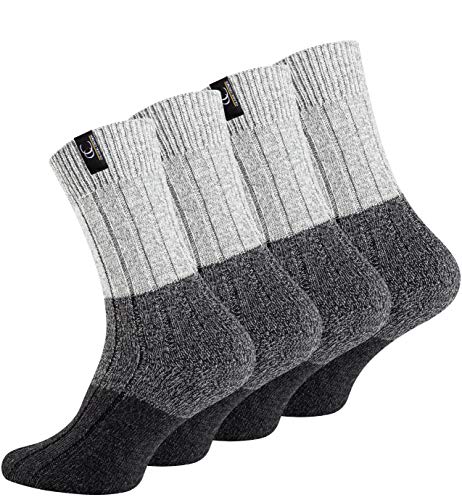 CC Clark Crown 4 Paar Herren Norwegersocken, Stricksocken mit 36% feinster Wolle von CC Clark Crown