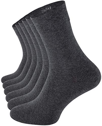 CC Clark Crown 6 Paar Baumwoll-Socken Edel und Modern ohne drückende Naht - Anthrazit - Gr. 47-50 von CC Clark Crown