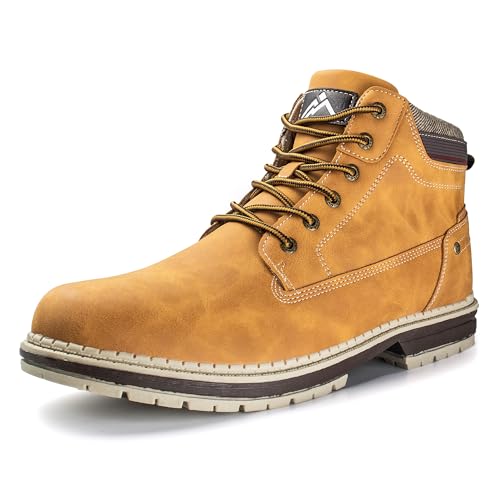 CC-Los Herren Chukka Stiefel Ankle Boots Water Resistant Männer Stiefeletten Bequeme & Robuste Arbeitsschuhe Größe Gelb 46 EU von CC-Los