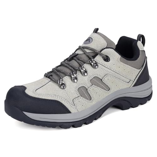 CC-Los Sneaker Herren Leichte Bequem Trekkingschuhe Atmungsaktive Wanderschuhe Gelb 42 von CC-Los