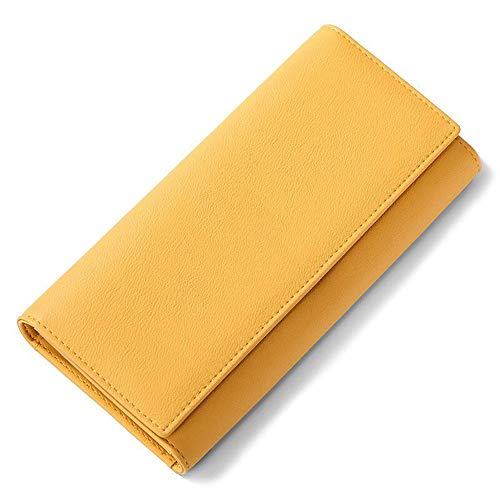 CCAFRET Damen Geldbörse Neue Entwurfs-Frauen-Mappen-große Kapazitäts-Kartenhalter-Geldbeutel Weibliche Wallet (Color : Yellow) von CCAFRET
