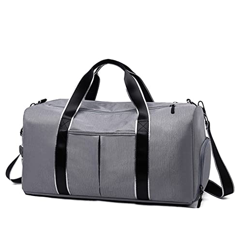 CCAFRET Gym Tasche Sporttasche für Männer, wasserdicht, Fitness-Trainingstasche, leichte Tasche, Gepäcktaschen und Reisetaschen für Frauen, 2020 Sporttasche (Color : Grey Light) von CCAFRET