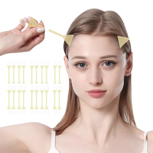 CCAIPU 40 Stück Face Lifting Tape, Facelift Aufkleber mit 3 unsichtbare dünne Bänder Face Lift Tapes V-Form Gesicht Make-up Lift Werkzeuge Reduzieren Doppelkinn für Damen (B) von CCAIPU