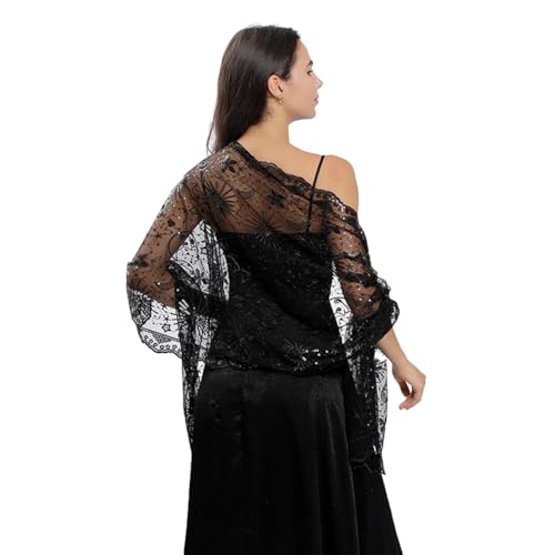 CCAIPU Spitze Stola für Damen, Lace Weich Schultertuch Schals Hochzeit Party Festliche Stola für Abendkleid von CCAIPU