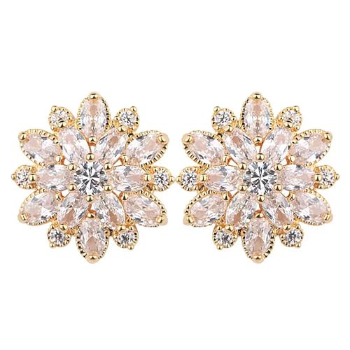 CCAIPU Weihnachtsohrringe Weihnachtsbaum Tropfen Baumeln Weihnachtsferien Schmuck Geschenk Weihnachten S925 Silber Baumeln Ohrringe Ohrstecker (Gold) von CCAIPU