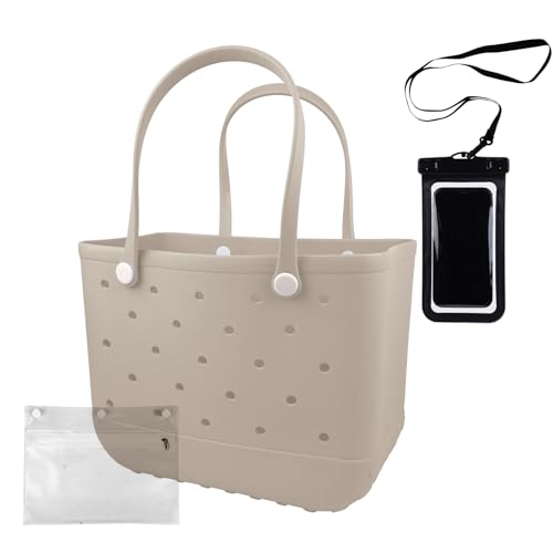 Strandtasche aus Gummi, wasserdicht, waschbar, langlebig, offene Geldbörsen mit Reißverschlusstasche und Handy-Tasche für Poolboot, Weiß, Größe XL, Limitierte Auflage, Ankerdruck, L Strandtasche aus Gummi, wasserdicht, waschbar, langlebig, offene Geldbörsen mit Reißverschlusstasche und Handy-Tasche für Poolboot, Weiß, Größe XL, Limitierte Auflage, Ankerdruck, L von CCCAZ1