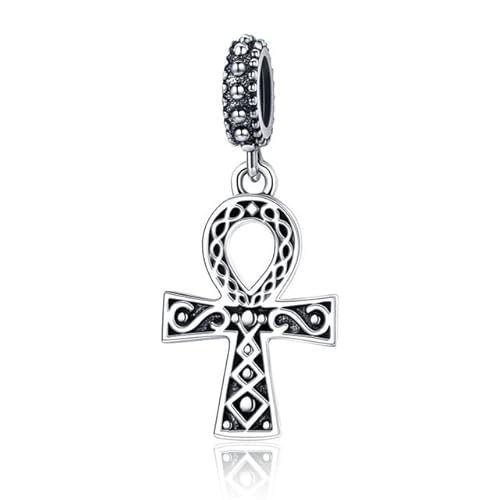 Baumeln Perlen DIY Armbänder Anhänger Halskette Anhänger 925 Sterling Silber Lucky Holy Bewachung Anhänger Charms Fit Armbänder Halskette Schmuck Zubehör (Color : Silver) von CCCYT