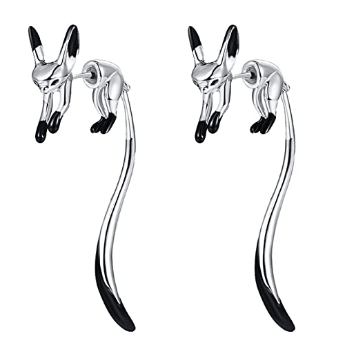 Natürliche Achat-Ohrringe für Frauen im Vintage-Stil, kreative Foxes-Ohrringe, Ohrringe, Anhänger, einzigartiges Schmuckzubehör (Farbe D von CCCYT