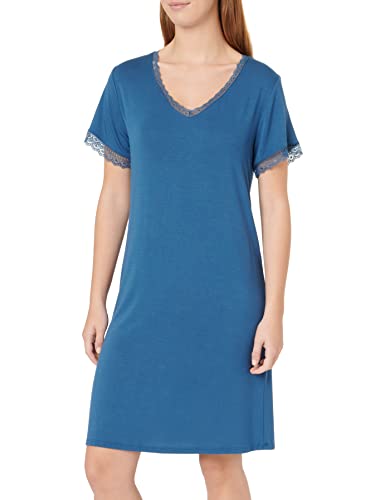 CCDK Copenhagen Damen Ccdk Short Sleeved Dress Bamboo, Blue Nightgown, Blau, XL EU von CCDK Copenhagen