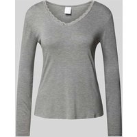 CCDK Copenhagen Longsleeve mit Spitzenbesatz Modell 'Jordan' in Mittelgrau, Größe XXL von CCDK Copenhagen