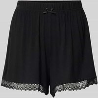 CCDK Copenhagen Loose Fit Pyjama-Shorts mit Spitzenbesatz Modell 'Kimmy' in Black, Größe L von CCDK Copenhagen