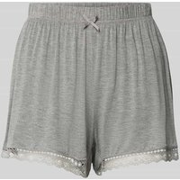 CCDK Copenhagen Loose Fit Pyjama-Shorts mit Spitzenbesatz Modell 'Kimmy' in Mittelgrau, Größe XXL von CCDK Copenhagen