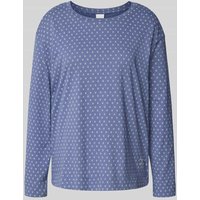 CCDK Copenhagen Pyjama-Oberteil mit Allover-Logo-Print Modell 'Janis' in Blau, Größe L von CCDK Copenhagen