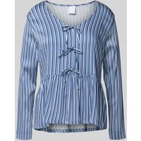 CCDK Copenhagen Regular Fit Bluse mit Zierschleifen Modell 'Bea' in Blau, Größe XXL von CCDK Copenhagen