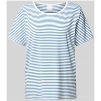 CCDK Copenhagen T-Shirt mit geripptem Rundhalsausschnitt Modell 'Bea' in Offwhite, Größe L CCDK Copenhagen T-Shirt mit geripptem Rundhalsausschnitt Modell 'Bea' in Offwhite, Größe L von CCDK Copenhagen