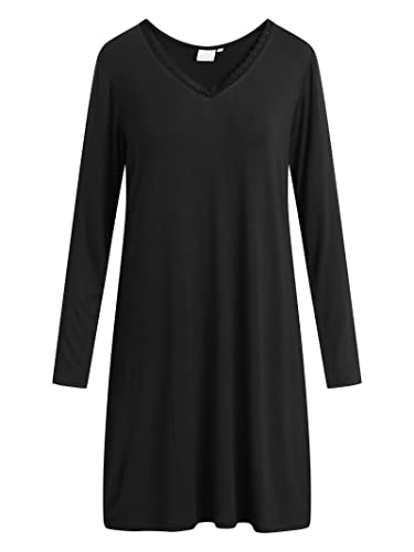 CCDK Copenhagen Women's CCDK Jacqueline L/S Dress Black Nightgown, x-Large von CCDK