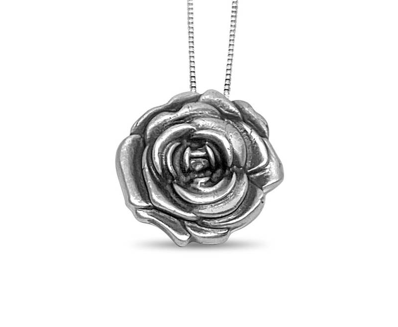 Rose Halskette, Silber Halskette Rose Halskette, Silber Halskette von CCDesignsWNY