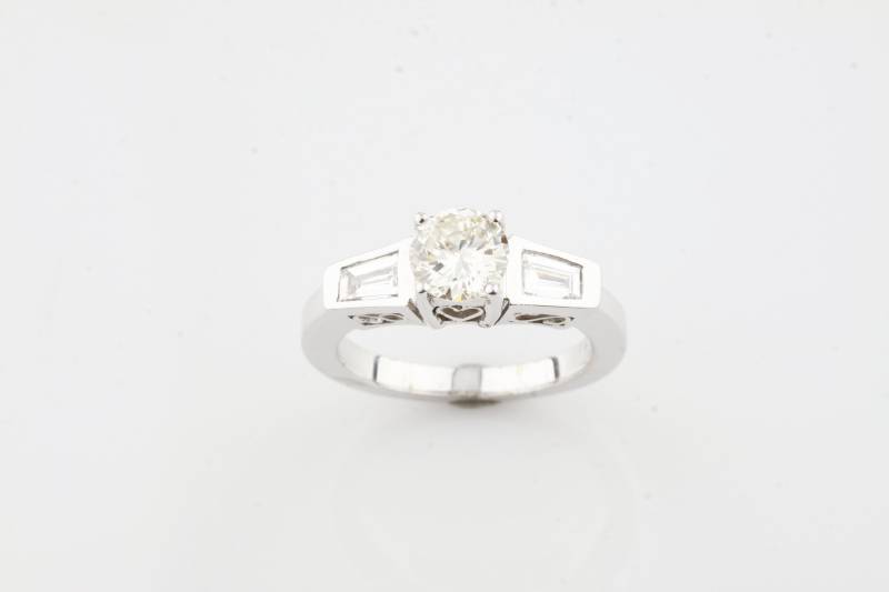 1.41 Karat Hell Fancy Gelb Diamant 14K Weißgold Verlobungsring Gr. 6.25 von CCJStore