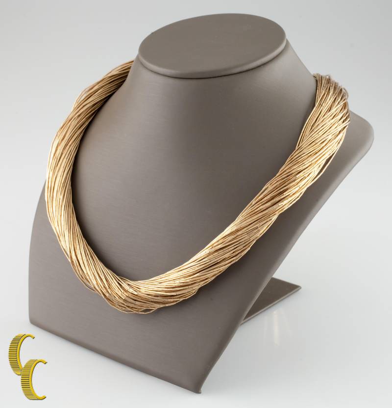 Sterling Silber 100 Strang Flüssiges Halskette W/Haken Verschluss Ca. 23" Lang von CCJStore