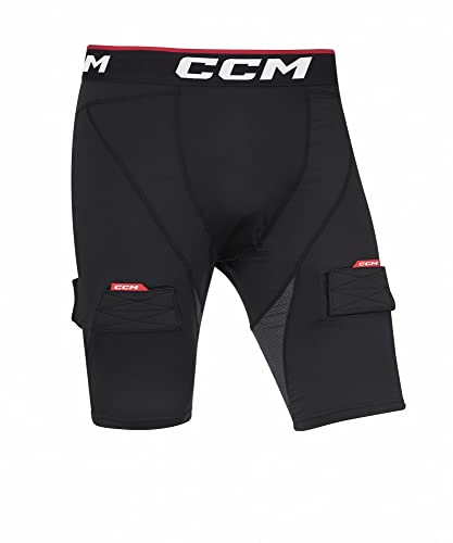 CCM Herren Kompression-Short mit Jock, schwarz, Größe: M von CCM