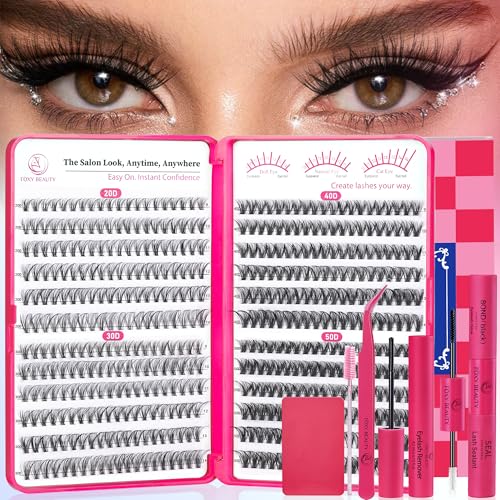 Foxy Beauty Wimpernverlängerungs-Set, 640 Stück, D-Locken, mit Klebstoff, Versiegelung, Entferner, Applikator und Buch – DIY zu Hause Foxy Beauty Wimpernverlängerungs-Set, 640 Stück, D-Locken, mit Klebstoff, Versiegelung, Entferner, Applikator und Buch – DIY zu Hause von CCODDY