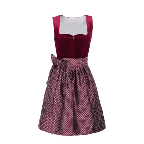 CCOOfhhc 2025 Dirndl Damen Midi Trachtenkleid Trachtenmode Trachtenrock Dirndlkleid Inkl. Dirndl, Dirndlbluse, Dirndlschürze 2/3 Teilig für Frauen Oktoberfest Besondere Anlässe von CCOOfhhc