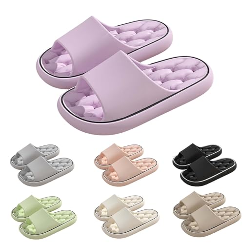 CCOOfhhc Badeschuhe Damen Herren Ultraweiche Ergonomische Schnelltrocknende Hausschuhe Super Weich Rutschfest Slipper Memory‑foam Wolkenschuhe mit Rutschfester Sohle Hausschuhe von CCOOfhhc