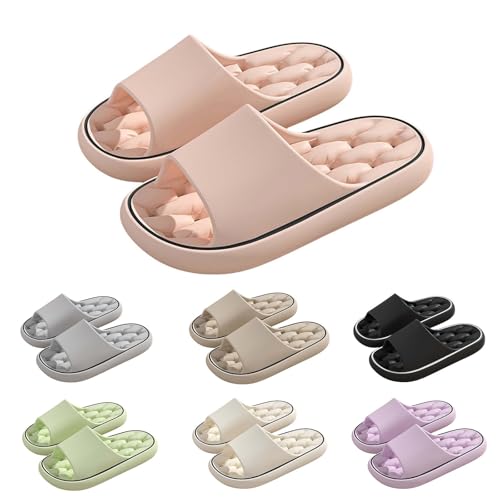 CCOOfhhc Badeschuhe Damen Herren Ultraweiche Ergonomische Schnelltrocknende Hausschuhe Super Weich Rutschfest Slipper mit Rutschfester Sohle Hausschuhe Memory‑foam Wolkenschuhe von CCOOfhhc