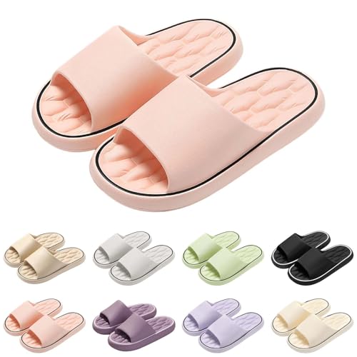CCOOfhhc Badeschuhe Damen Herren Ultraweiche Ergonomische Schnelltrocknende Hausschuhe Super Weich Rutschfest Slipper mit Rutschfester Sohle Hausschuhe Memory‑foam Wolkenschuhe von CCOOfhhc