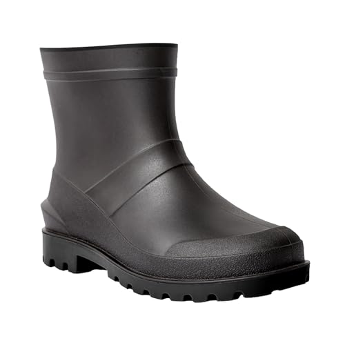 CCOOfhhc Bequem Und Nicht Gummistiefel Halbhoch Wasserdicht Regenschuhe Flach Rutschfest Gummistiefel Angelstiefel Kurz Regenstiefel Stiefeletten Arbeitsschuhe Unisex Damenschuhe Leicht Gartenschuhe von CCOOfhhc