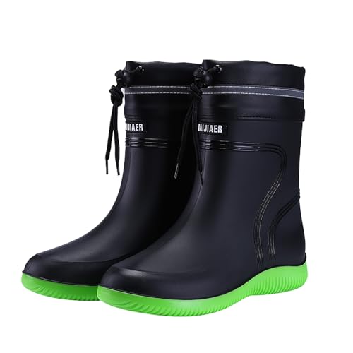 CCOOfhhc Bequem Und Nicht Gummistiefel Halbhoch Wasserdicht Regenstiefel Flach Rutschfest Gummistiefel Damenschuhe Leicht Stiefeletten Regenschuhe Angelstiefel Unisex Gartenschuhe Kurz Arbeitsschuhe von CCOOfhhc