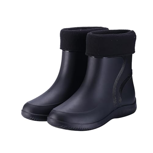 CCOOfhhc Bequem Und Nicht Gummistiefel Halbhoch Wasserdicht Regenstiefel Flach Rutschfest Gummistiefel Damenschuhe Leicht Stiefeletten Regenschuhe Angelstiefel Unisex Gartenschuhe Kurz Arbeitsschuhe von CCOOfhhc