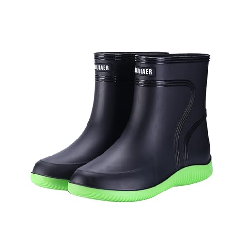 CCOOfhhc Bequem Und Nicht Gummistiefel Halbhoch Wasserdicht Regenstiefel Flach Rutschfest Gummistiefel Damenschuhe Leicht Stiefeletten Regenschuhe Angelstiefel Unisex Gartenschuhe Kurz Arbeitsschuhe von CCOOfhhc