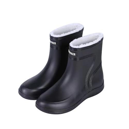 CCOOfhhc Bequem Und Nicht Gummistiefel Halbhoch Wasserdicht Regenstiefel Flach Rutschfest Gummistiefel Damenschuhe Leicht Stiefeletten Regenschuhe Angelstiefel Unisex Gartenschuhe Kurz Arbeitsschuhe von CCOOfhhc