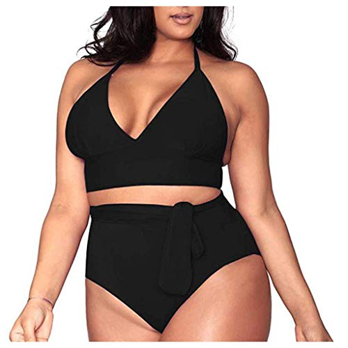 CCOOfhhc Bikini Set Damen GroßE BrüSte Bademode FüR Mollige Frauen Tankini Push Up Bikinioberteil Gepolstert Triangel Badeanzug Sexy String Strandmode High Waist Bikinihose Elegant Strandkleidung von CCOOfhhc