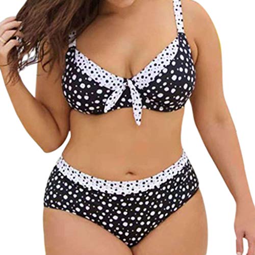 CCOOfhhc Bikini Set Damen GroßE BrüSte Bademode FüR Mollige Frauen Tankini Push Up Bikinioberteil Gepolstert Triangel Badeanzug Sexy String Strandmode High Waist Bikinihose Elegant Strandkleidung von CCOOfhhc