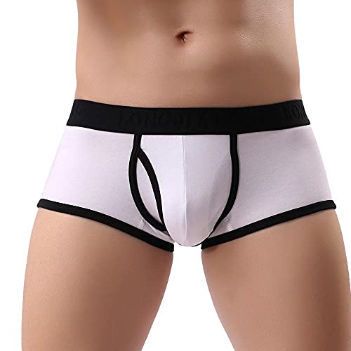 CCOOfhhc Boxers Trunk für Herren Einfarbig Retroshorts Slip Mittlere Taille Retro Pants Boxershorts Unterhosen Sport Casual Briefs Atmungsaktiv Klassischem Bequeme Weiche Boxer Shorts von CCOOfhhc