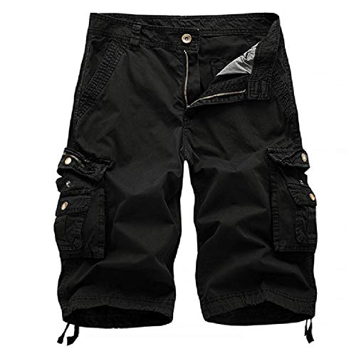 CCOOfhhc Cargo Shorts Herren Kurz Knielang Baggy Bermuda Hose Chino Slim Fit Regular Lockere Freizeit Kurze Sommerhose Sommer Stretch mit Tasche Stoffhose Freizeitshorts von CCOOfhhc