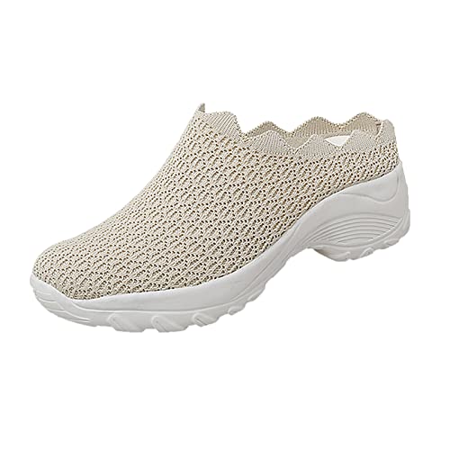 CCOOfhhc Damen Clogs Hausschuhe Slip-On Atmungsaktiv Mesh Pantoletten rutschfest Gartenschuhe Slip On Pantoffeln Sommer Outdoor Bequeme Schlupfschuhe Sabots von CCOOfhhc