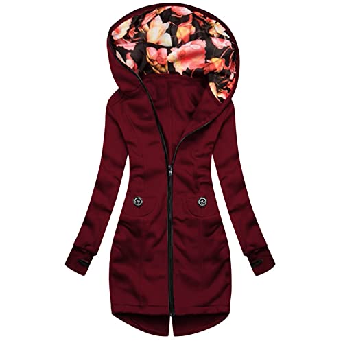 CCOOfhhc Damen Jacke Elegant Herbstjacke Lang Übergangsjacke Damenjacke Sale Pullover Herbst Sweatshirt Winterjacken Für Winterjacke Übergangsjacken Günstig Parka Leichte Steppweste Oversize von CCOOfhhc